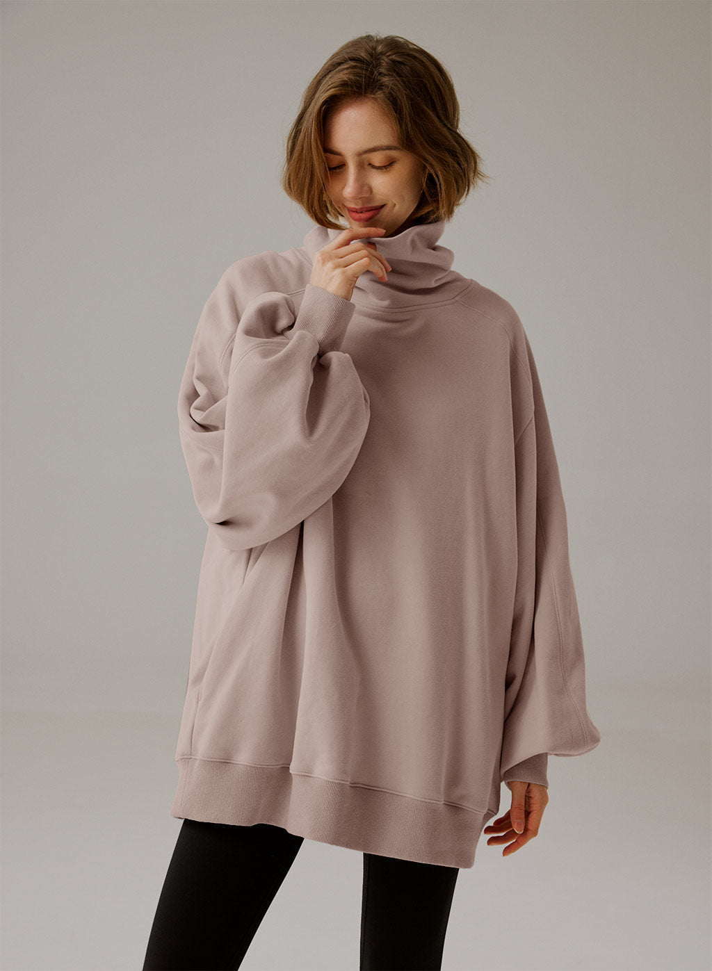 Oversize Sweatshirt mit Rollkragen - Eleganter Komfort 