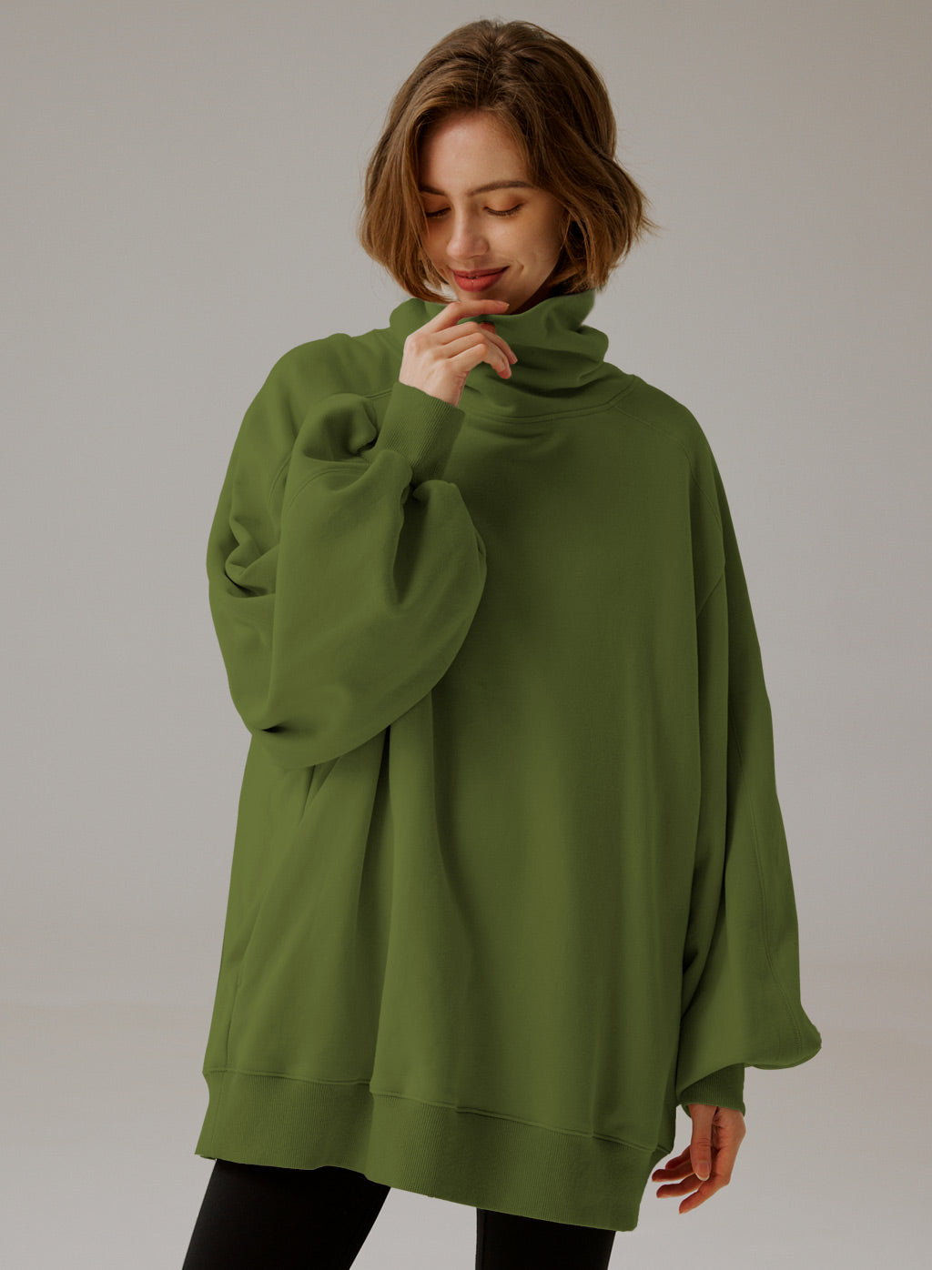 Oversize Sweatshirt mit Rollkragen - Eleganter Komfort 