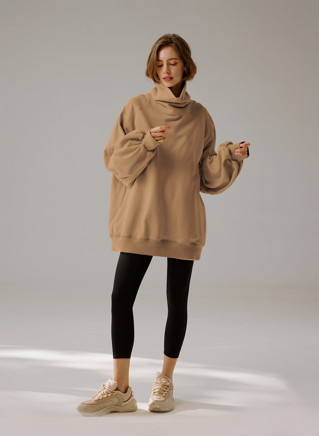 Oversize Sweatshirt mit Rollkragen - Eleganter Komfort 