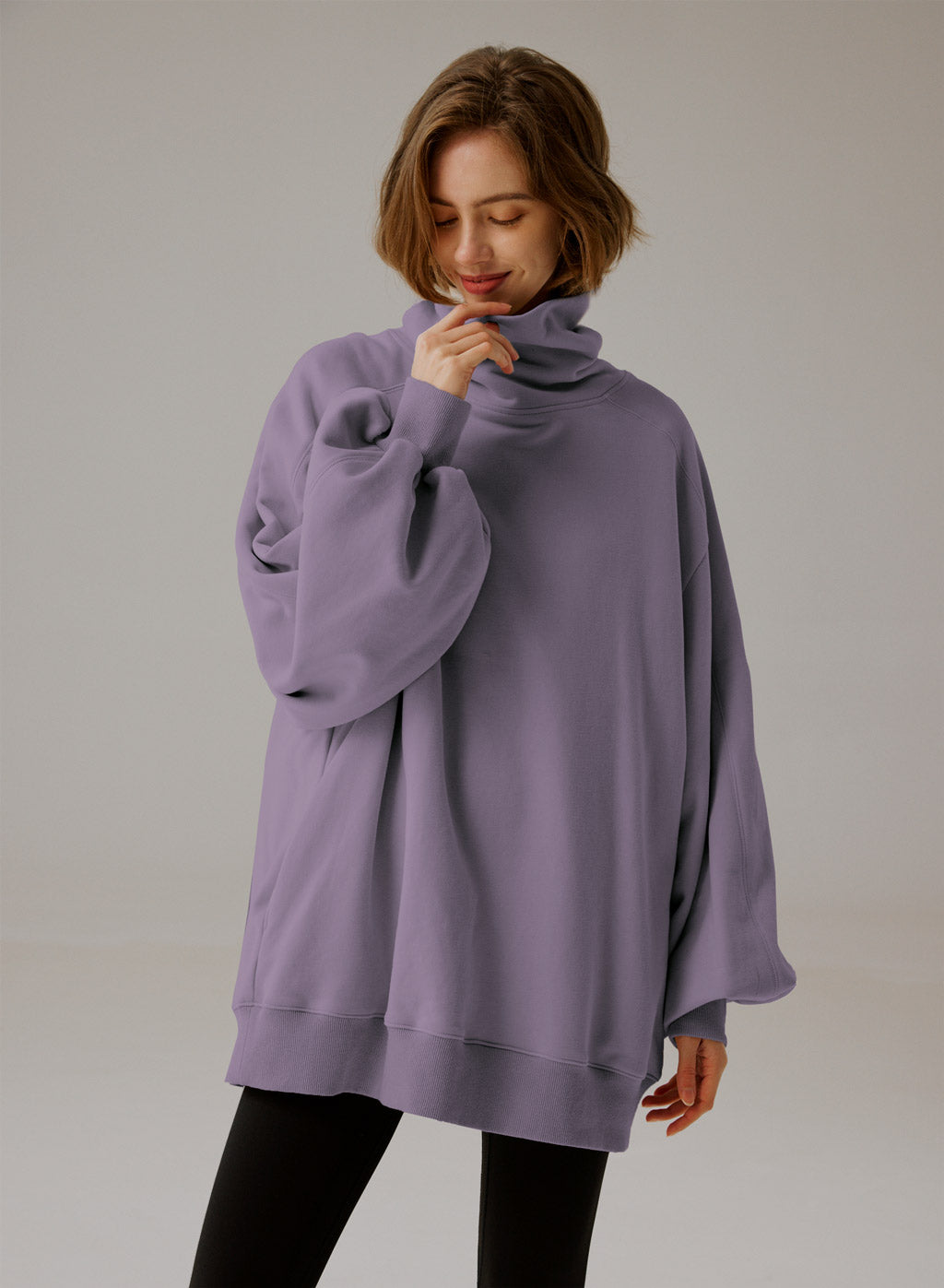 Oversize Sweatshirt mit Rollkragen - Eleganter Komfort 